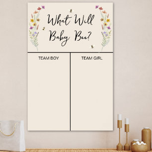 Affiche Quel sera le sexe du bébé Signe de vote pour la ré