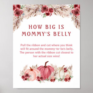 Affiche Quelle est la taille de maman's Belly Citrouille B