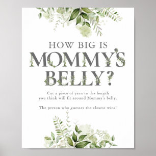 Affiche Quelle est la taille du ventre de maman Baby Showe