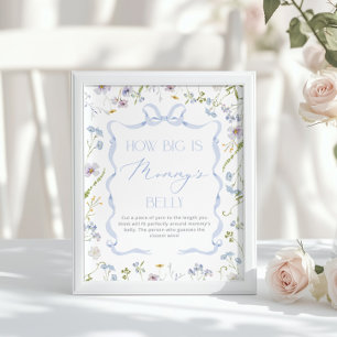 Affiche Quelle est la taille du ventre Fête bébé Blue Wild
