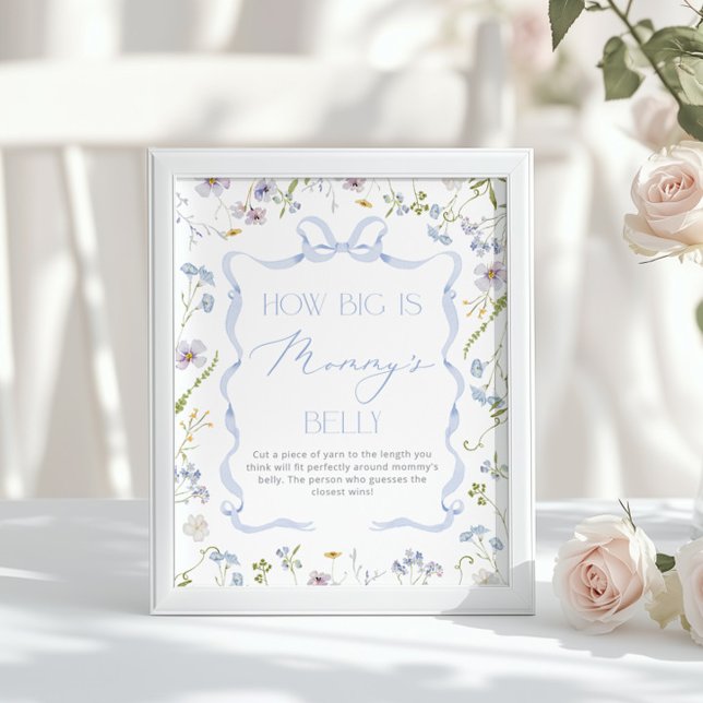 Affiche Quelle est la taille du ventre Fête bébé Blue Wild (Créateur téléchargé)