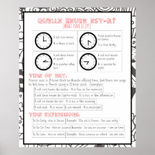 Affiche Quelle heure est-il ? Quelle heure est-il ?