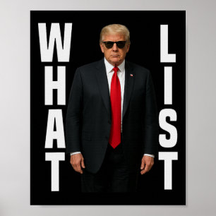 Affiche Quelle liste drôle Trump Quelle liste 