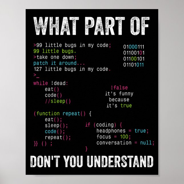 Affiche Quelle partie de l'informatique ne comprenez-vous  (Devant)
