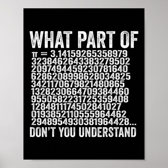 Affiche Quelle partie de Ne pas comprendre le nombre de Pi (Devant)