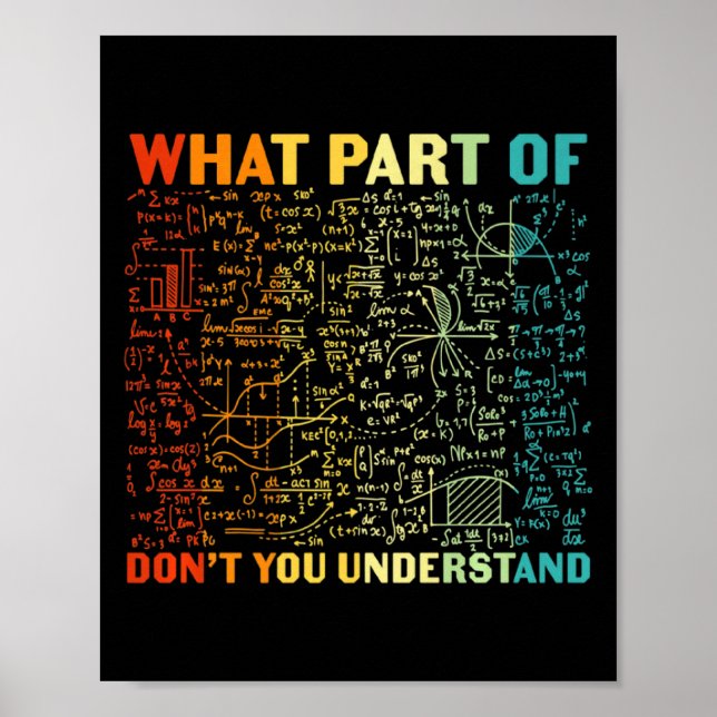 Affiche Quelle partie de vous ne comprend pas les mathémat (Devant)