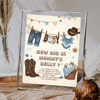 Affiche Quelle taille est l'affiche de jeu baby shower ven