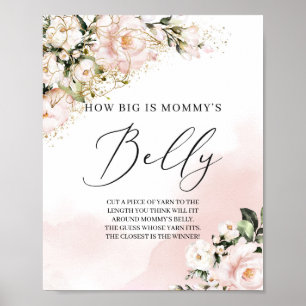 Affiche Quelle taille est le ventre de maman jeu de signes