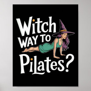 Affiche Quelle voie pour Pilates Drôle de Pilates Hallowee