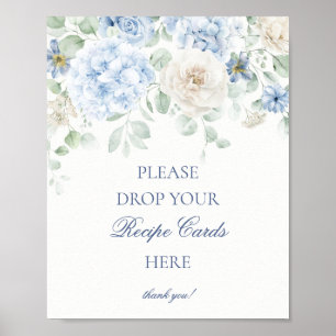 Affiche Quelque chose Blue Floral Hydrangea Partager une r