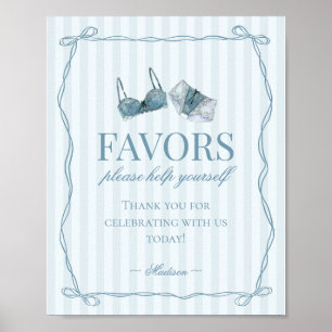 Affiche Quelque chose de bleu lingerie cadeaux de fête de