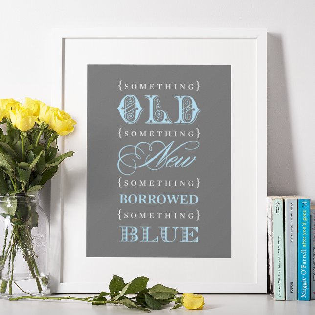 Affiche Quelque chose de vieux, de neuf, emprunté, de bleu (Créateur téléchargé)