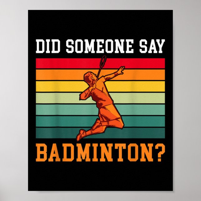 Affiche Quelqu'Un A Dit Badminton (Devant)