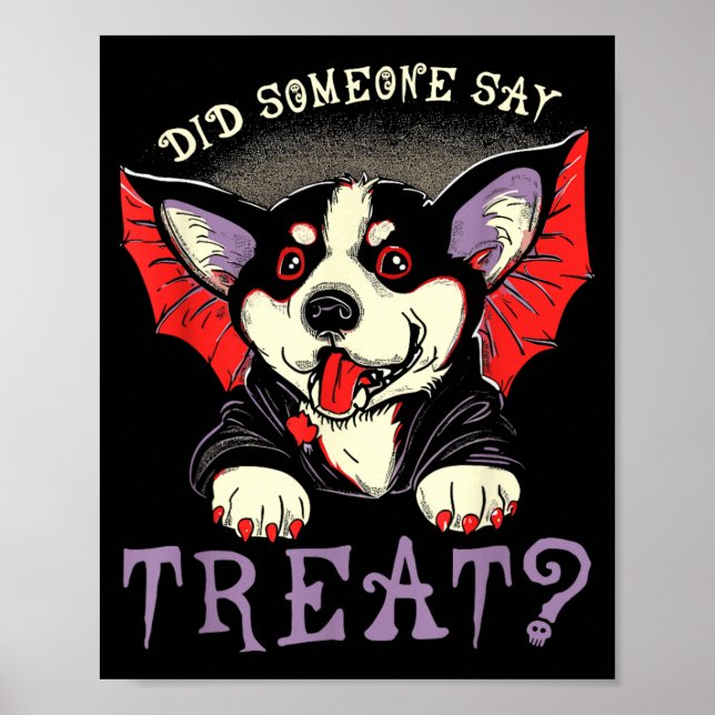 Affiche Quelqu'un a dit friandise - Chien vampire chauve-s (Devant)