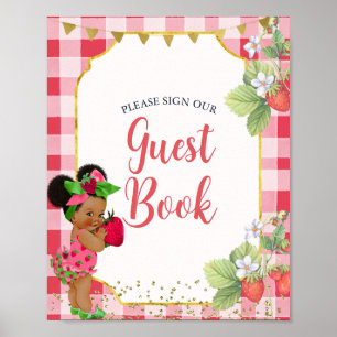 Affiche Quelqu'un Berry Sweet Strawberry Baby Livre d'invi