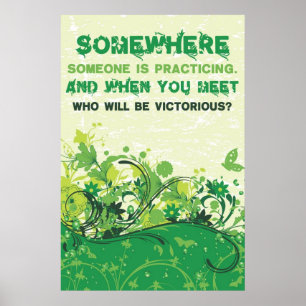 Affiche Quelqu'un pratique quelque part