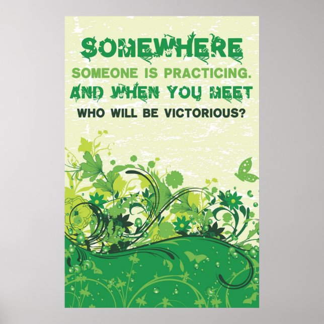Affiche Quelqu'un pratique quelque part (Devant)
