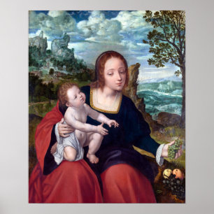 Affiche Quentin Matsys Le repos dans la fuite vers l'Egypt