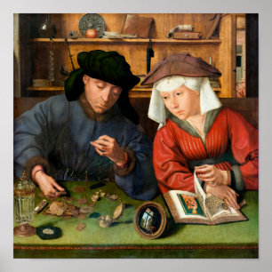 Affiche Quentin Matsys - The Moneylender and His Wife