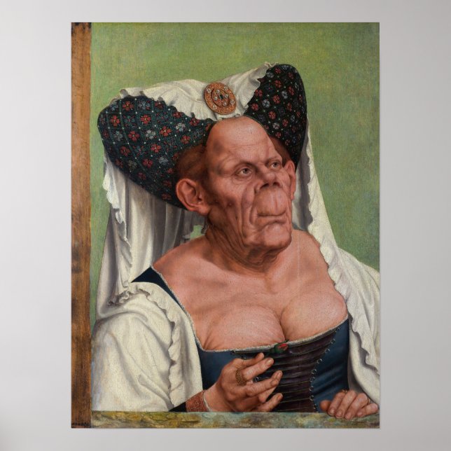 Affiche Quentin Matsys - Une Vieille Femme Grotesque (Devant)