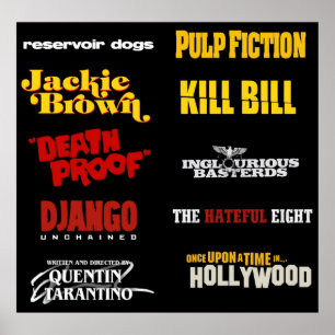 Affiche quentin tarantino  filmography