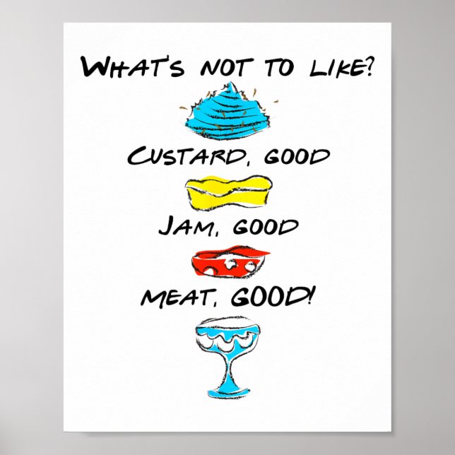 Affiche Qu'est-ce qu'on n'aime pas Custard Jam Meat Good 1 (Devant)