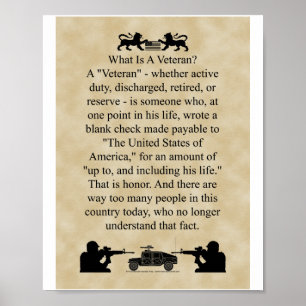 Affiche Qu'est-ce qu'une version plus petite pour vétéran