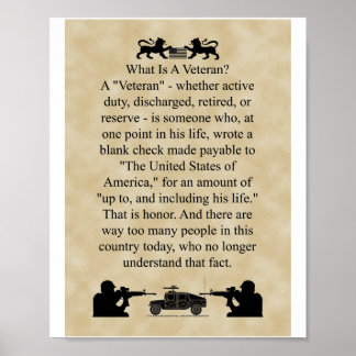 Affiche Qu'est-ce qu'une version plus petite pour vétéran