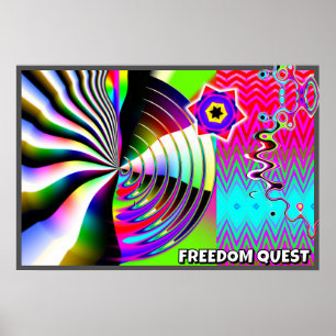 Affiche QUEST LIBERTÉ ( vous pouvez modifier les mots )