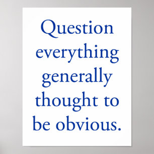 Affiche Question everything