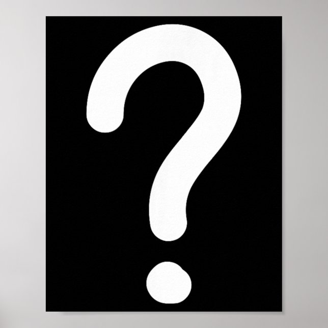 Affiche Question Mark, Drôle, Blague, Sarcastique, Famille (Devant)