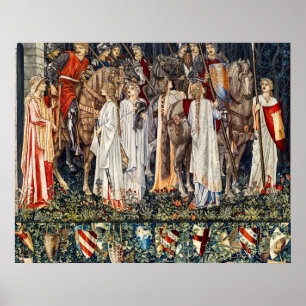 Affiche Quête du Graal Saint, Armement, Départ des Chevali