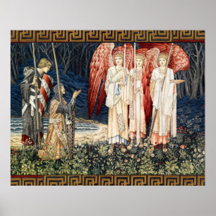 Affiche Quête du Graal Saint,Vision des Anges à Perceval