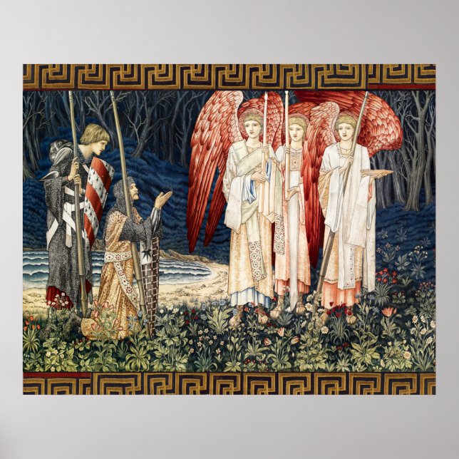Affiche Quête du Graal Saint,Vision des Anges à Perceval (Devant)