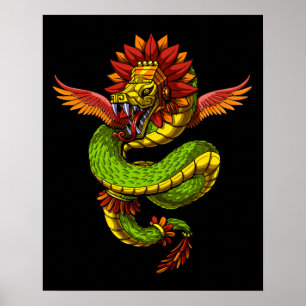 Affiche Quetzalcoatl Aztec Dieu