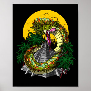 Affiche Quetzalcoatl Aztec Serpent Dieu