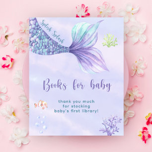 Affiche Queue de sirène aquarelle - Livres pour bébé