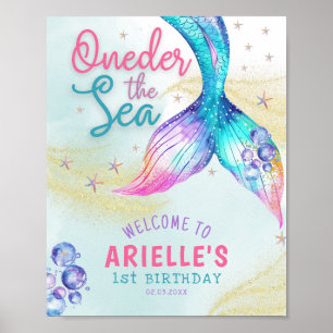 Affiche Queue de sirène Onder la mer 1er anniversaire Bien