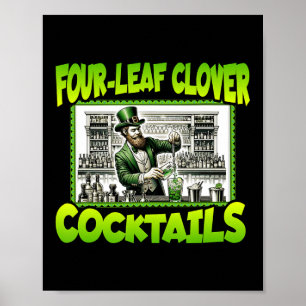 Affiche Queue de trèfle à quatre feuilles de la Saint-Patr