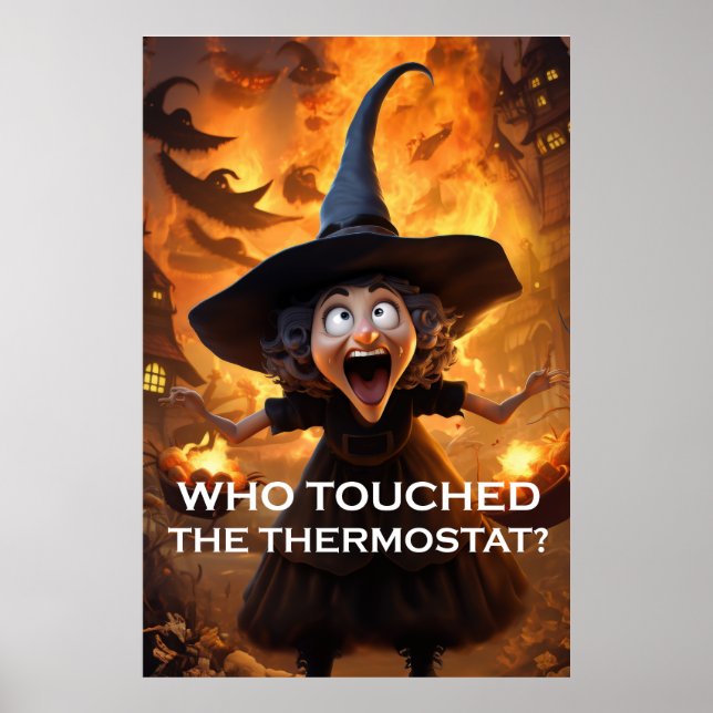 Affiche Qui A Touché Le Thermostat ? (Devant)