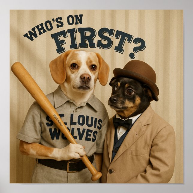 Affiche "Qui est en premier?" (Devant)