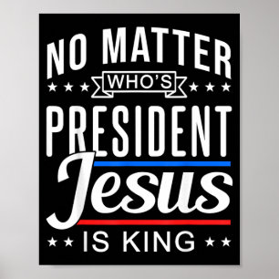 Affiche qui est président jésus est roi Vote et élection