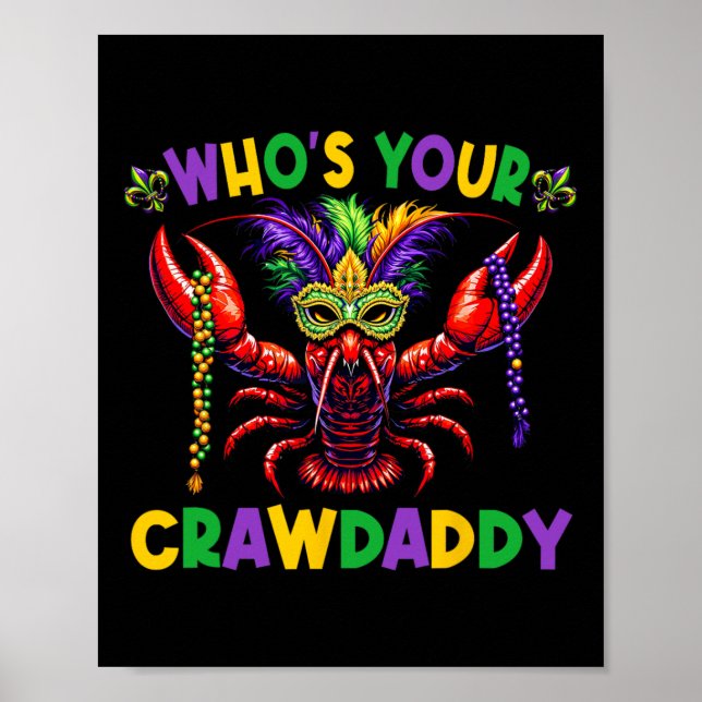 Affiche Qui est votre Crawdaddy écrevisse bouffon masque p (Devant)