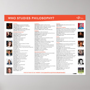 Affiche Qui étudie la copie d'affiche de philosophie
