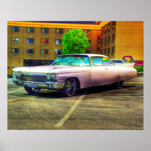 Affiche qui n'aime pas une Cadillac rose