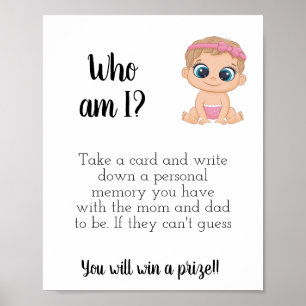 Affiche Qui suis-je ? Bébé fille