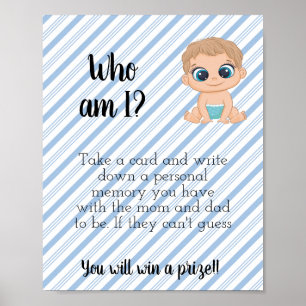 Affiche Qui suis-je ? Bébé garçon