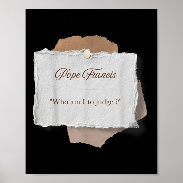 Affiche Qui Suis-Je Pour Juger Le Pape François (Devant)