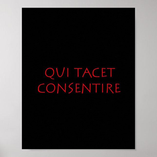 Affiche Qui tacet consentière (Devant)