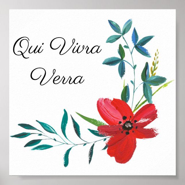 Affiche Qui Vivra Verra - Proverbe français (Devant)